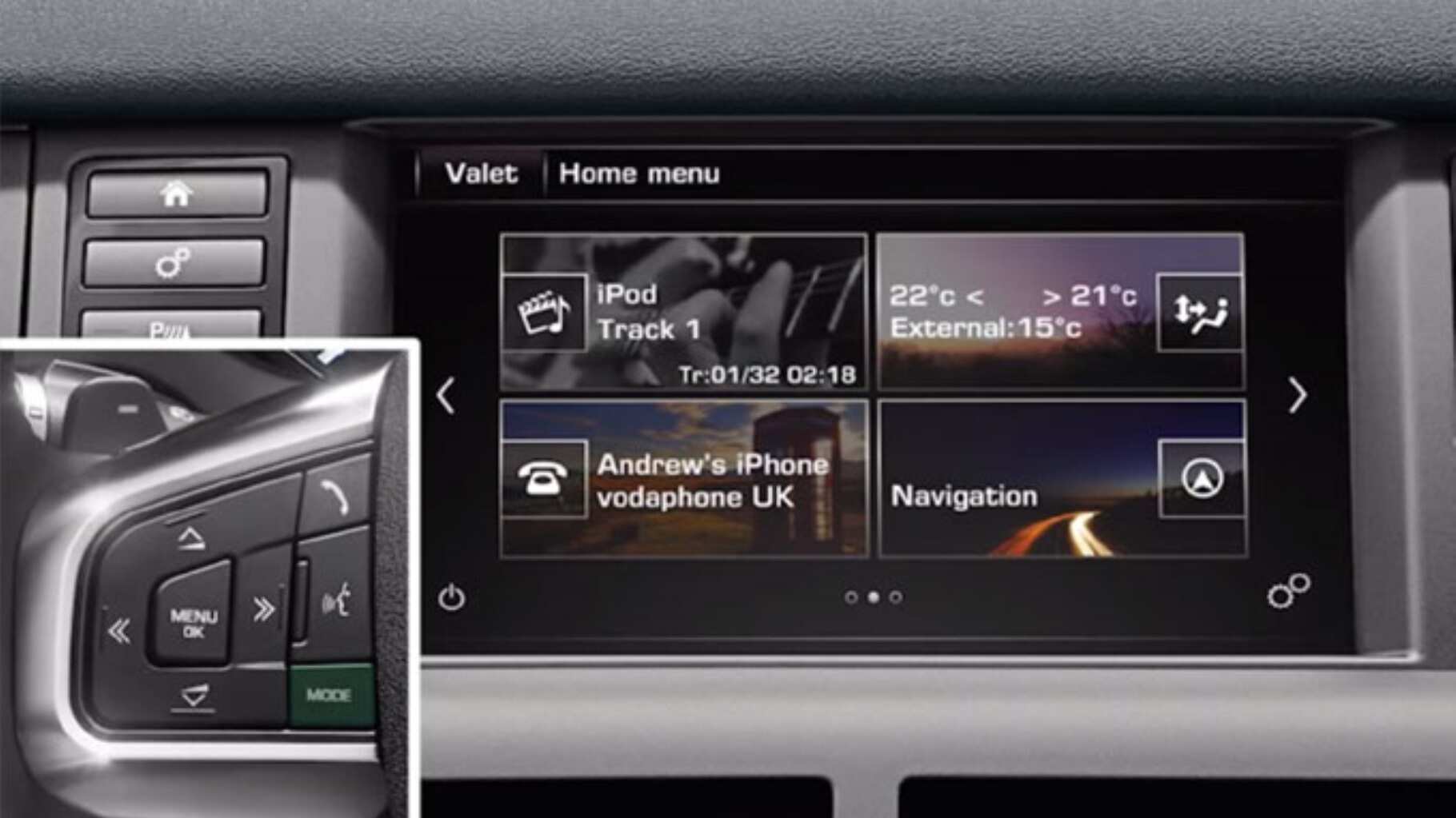 Discovery Sport InControl Touch Plus: Steering Wheel Controls
