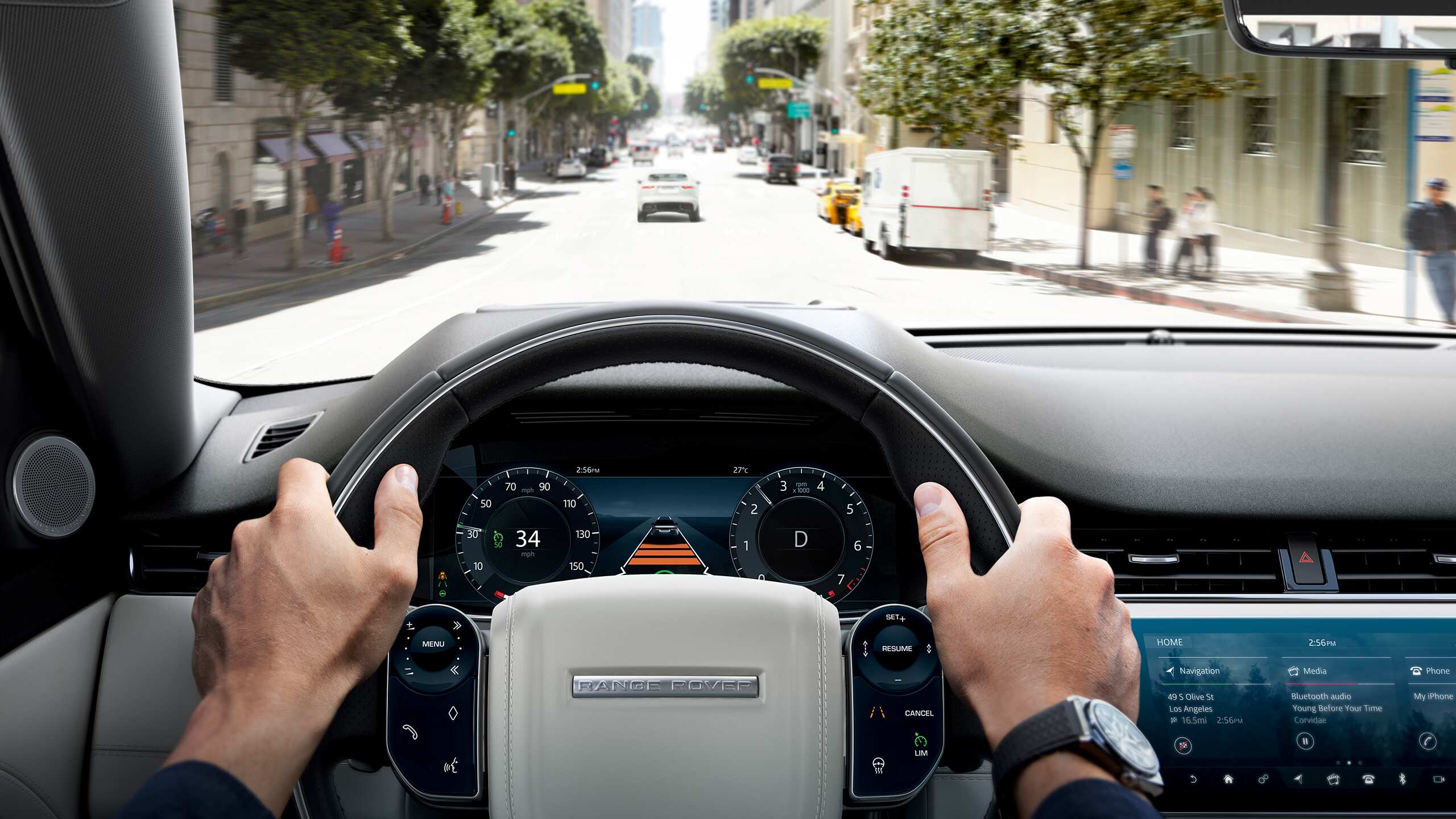 Range Rover Evoque steering view