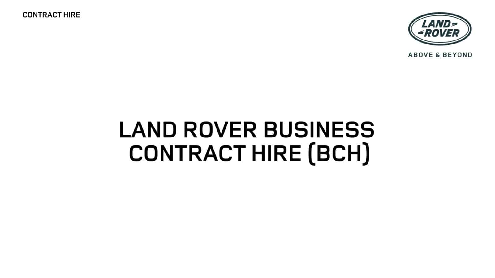 Land Rover Contract Hire