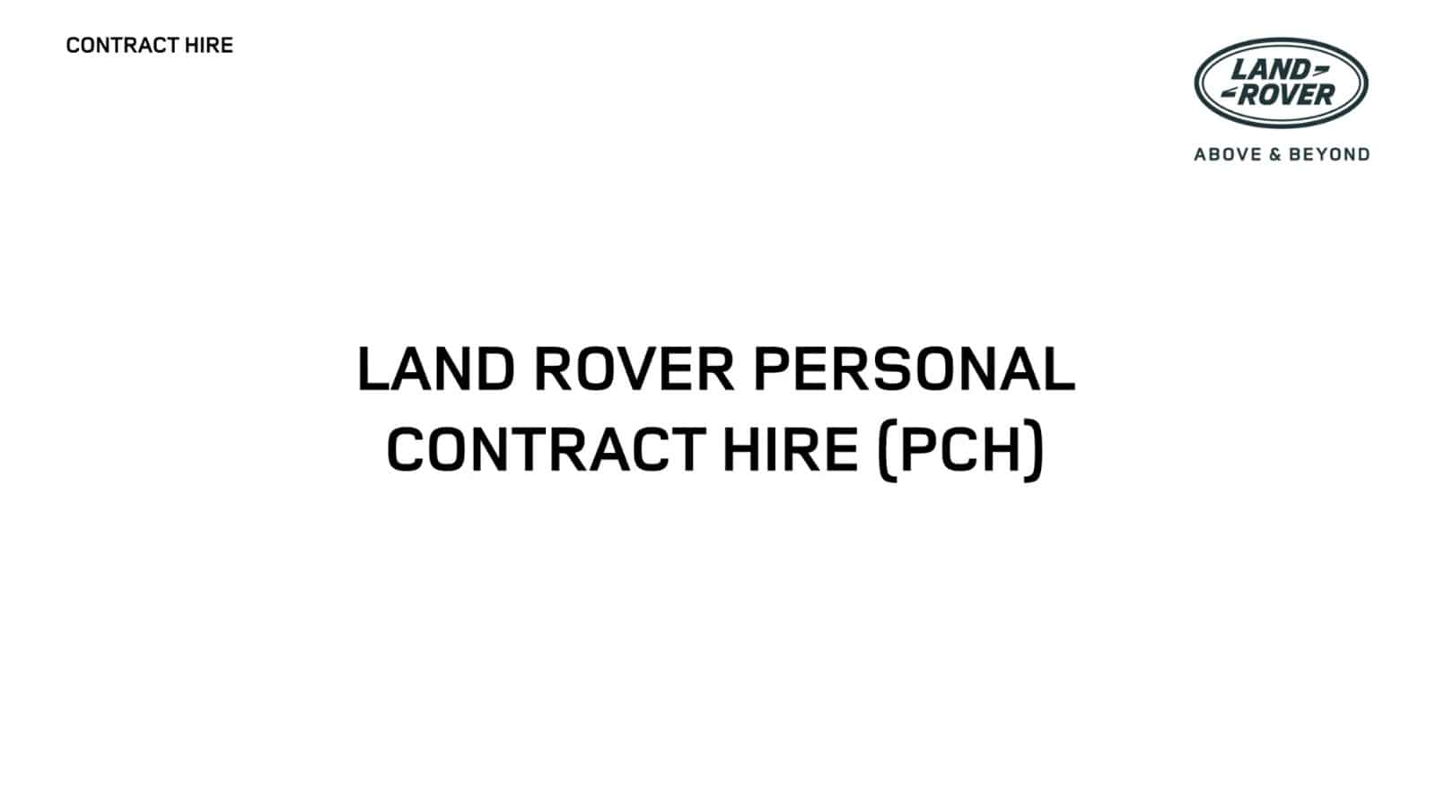 Land Rover Personal Contract Hire Lease Offers Land Rover